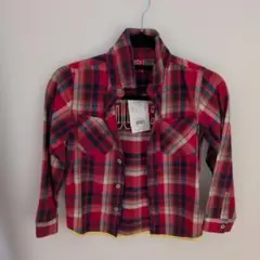 BABYDOLL チェック柄長袖シャツ 130cm レッド
