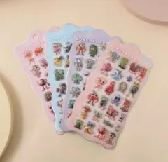 4枚入ブレインロット立体シールボンボンドロップトゥントゥントゥンサフール