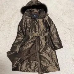 【美品】バーバリーロンドン　ロング丈　ダウンコート　フォックスファー　黒　M相当 2025年最新】バーバリー ロンドン ダウンコート フォックスの人気