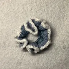 フリルデザイン　シュシュ　かぎ編み　ハンドメイド