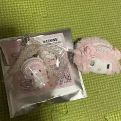 サンリオ ホワイトフリル シークレットストラップ ヘアクリップ ピアノ