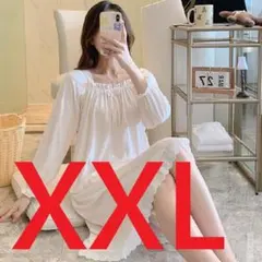 【55-3】白(薄いピンク)・ナイトウェア・ルームウェア・ネグリジェ ・XXLのサムネイル