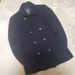 【美品】★HARE 　ピーコート 　メンズ　ダークブルー　サイズＳ（大きめ）