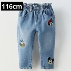 《美品》ZARA ディズニー デニムパンツ ミッキー ミニー ドナルド116cm