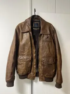 TOMMY HILFIGER ヴィンテージ革ジャン 茶色　アメカジ