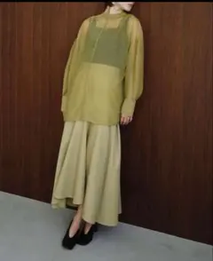 CLANE random hem flare skirt