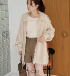 Kastane ウェーブ起毛ロングニット