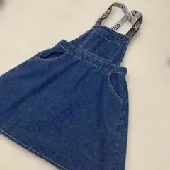 デニムスカート　ワンピース　女の子　140㎝〜150㎝　サスペンダーワンピース