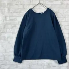 【ドレスキップ】ネイビー L 長袖カットソー トップス プルオーバーa3014