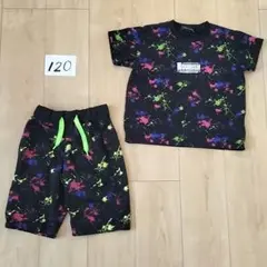 セットアップ　スプラトゥーン風　絵の具　半袖　ハーフパンツ
