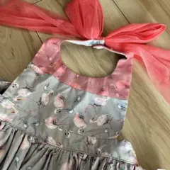 MARLMARL フラミンゴ柄 お食事エプロン