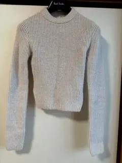 ZARA リブ編みライトベージュ長袖セーター(未使用)