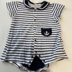 CROISSANCE BEBE ストライプロンパース 70-80