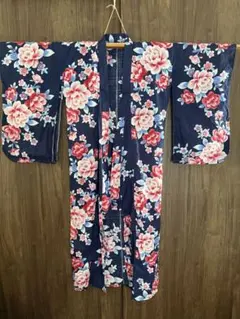 ネイビー 花柄 浴衣