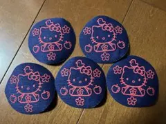 ハローキティ刺繍ワッペン5枚セット