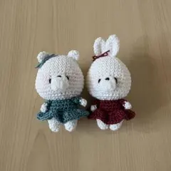 【過去作品・在庫整理SALE】 あみぐるみ　くま　うさぎ
