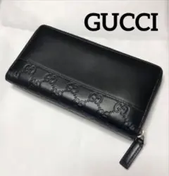 011 極美品 GUCCI シェリーライン 長財布 シマ ラウンドファスナー g