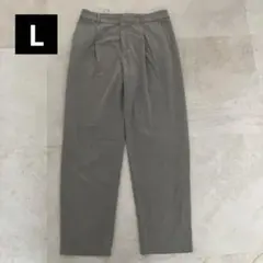 ［UNIQLO］ヒートテック　タックテーパードパンツ　丈長め　Lサイズ　　グレー