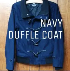 ダッフルコート ファーフード　ネイビー系　Mサイズ