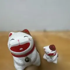 招き猫の置物セット（大・小）