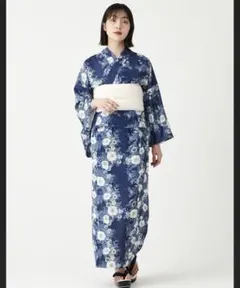 新品未使用　ふりふ　セパレート浴衣風セットアップ　へこ帯付き　椿うさぎのサムネイル