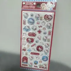 海外限定　ボンボンドロップシール風　キティ 立体　3Dシール　うるちゅる