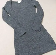 H&M★エイチアンドエム ニットワンピース グレー