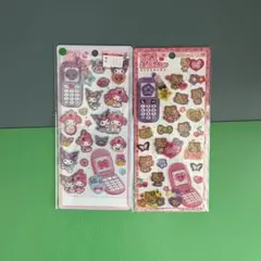 【正規品】サンリオ　平成はっぴーフォン　2種　日焼けキティ　クロミ　マイメロディ
