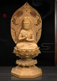 修縁堂】八臂弁財天 木彫り 仏像 八臂弁財天像 座像 仏教美術 - メルカリ