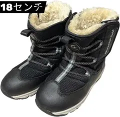 美品　ムーンスター　防水ブラックスノーブーツ　18センチ
