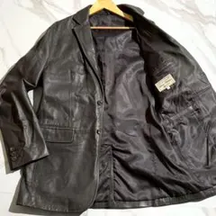 【美品◦XL✨】good day 羊革 レザー テーラードジャケット2B グレー