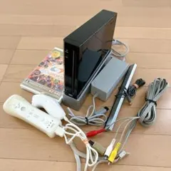 wii本体　セット　ブラック　動作確認済　ニンテンドー　ゲーム機　ソフト付き