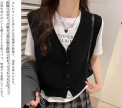 ニットベスト レディース セーターベスト ノースリーブ ニットセーター Vネック