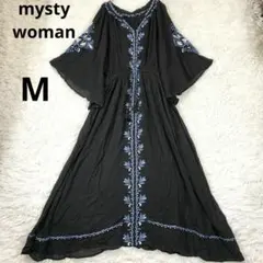 に*)様 ミスティウーマン フレアスリーブ プリーツワンピース ドルマン ムササ