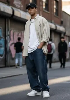 90s Ralph Lauren BLAKE 長袖シャツ　ベージュ