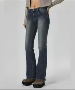 BLACKUP [MADE] シュミットローウエストブーツカットデニム Mサイズ