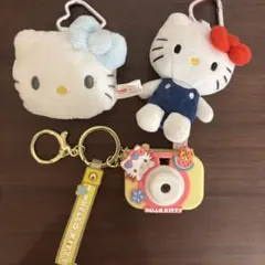 ハローキティ マスコットキーホルダー＆トイカメラキーホルダーセット