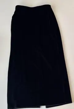 GU ベロアナローマキシスカートS ブラック