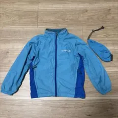 モンベル キッズ 110 ライトシェルジャケット ターコイズブルー