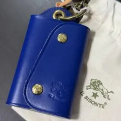 【新品未使用】イルビゾンテ キーケース ブルー YGDN