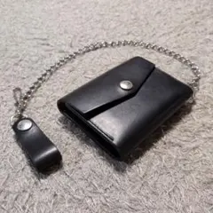 Schott Perfecto 三つ折り財布 ウォレットチェーン付き - メルカリ