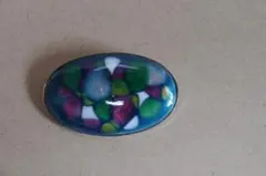 【伝統工芸】七宝焼き ブローチ マルチカラー モダンデザイン ヴィンテージ