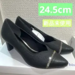 パンプス　黒 24.5センチ　marie claire bisのサムネイル