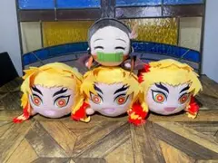 鬼滅の刃 メガジャンボ 寝そべり ぬいぐるみ 煉獄杏寿郎 竈門補豆子 セット