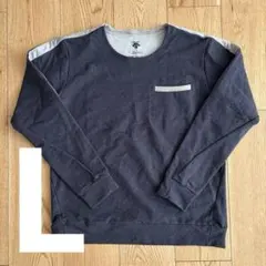 DESCENTE ゼロスタイル 長袖トレーナー グレー メンズ ゴルフ