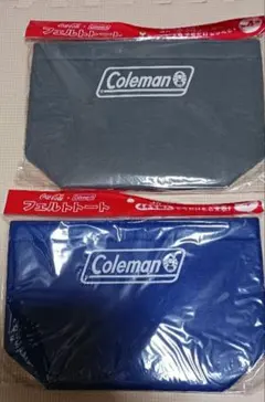 コカ・コーラ Coleman フェルトトート グレー、ブルー