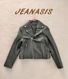 JEANASIS ジーナシス 羊革 レザージャケット 革ジャン ブラック 黒