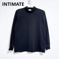 INTIMATE】長袖カットソー　メンズトップス　ハイネック　黒　ブラック　綿