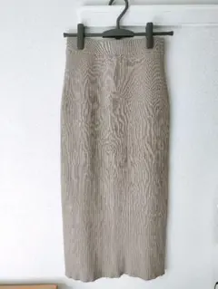 リブニット タイトスカート ベージュ coca フリーサイズ