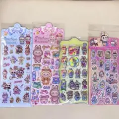 LABUBU3Dぷくぷくオーロラボンボンシール